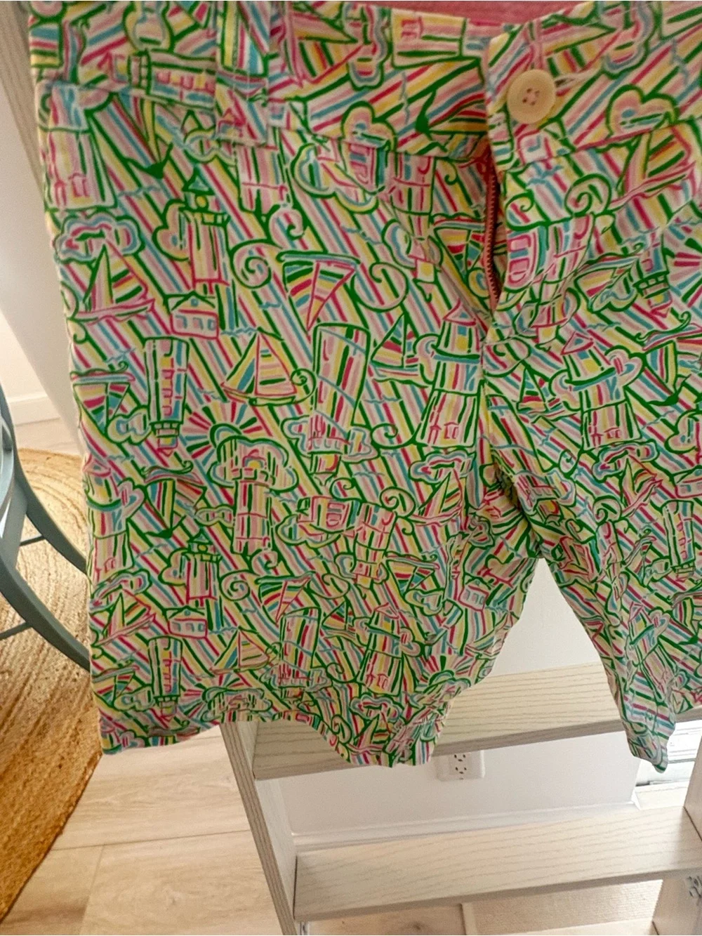 Lilly Pulitzer Women’s Patterned Cotton-Blend Shorts in Pink & Green